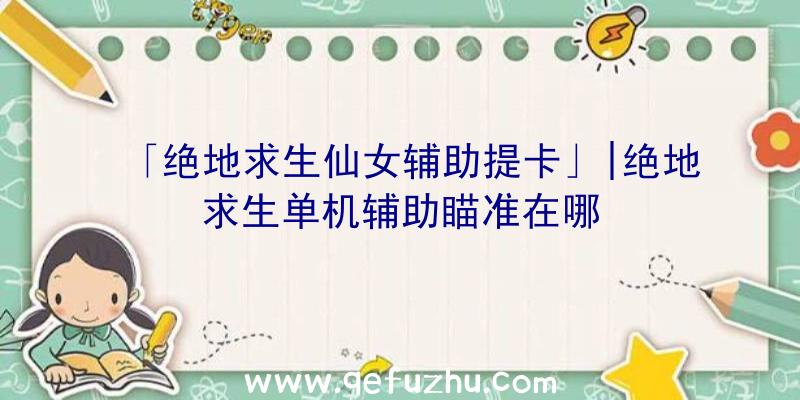 「绝地求生仙女辅助提卡」|绝地求生单机辅助瞄准在哪